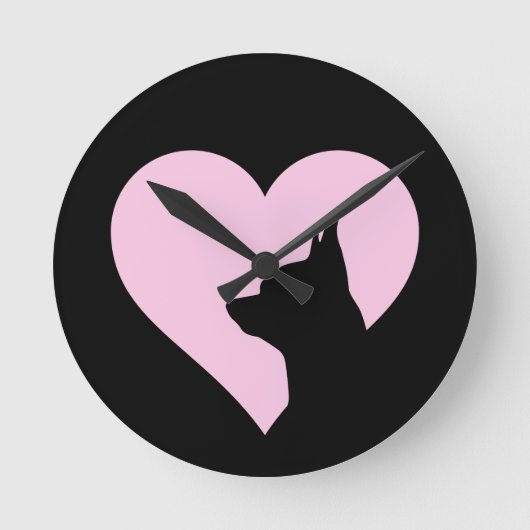 Chihuahua runde wanduhr (Vorderseite)