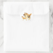 Chihuahua Runder Aufkleber (Tasche)