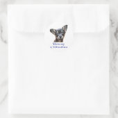 Chihuahua Runder Aufkleber (Tasche)
