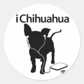 Chihuahua! Runder Aufkleber (Vorderseite)