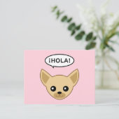 Chihuahua sagt: ¡Hola! Postkarte (Stehend Vorderseite)