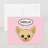 Chihuahua sagt: ¡Hola! Postkarte (Vorne/Hinten)