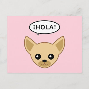 Chihuahua sagt: ¡Hola! Postkarte
