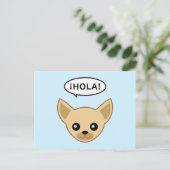 Chihuahua sagt: ¡Hola! Postkarte (Stehend Vorderseite)