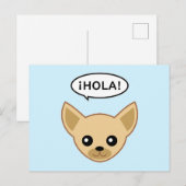Chihuahua sagt: ¡Hola! Postkarte (Vorne/Hinten)