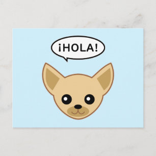 Chihuahua sagt ¡Hola! Postkarte
