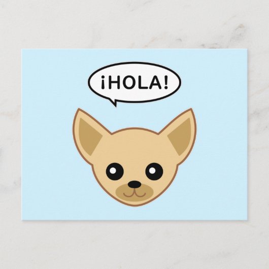 Chihuahua sagt: ¡Hola! Postkarte (Vorderseite)