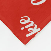 Chihuahua Santa Dog mit Individuelle Name Weihnach Fleecedecke (Ecke)