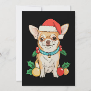 Chihuahua Santa Hut Weihnachtsdekoration Weihnacht Einladung