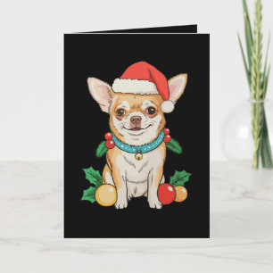 Chihuahua Santa Hut Weihnachtsdekoration Weihnacht Karte
