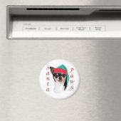 Chihuahua Santa Paws Magnet (In Situ (Geschirrspüler))
