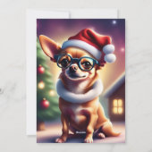 Chihuahua Santa Weihnachtskarte Feiertagskarte (Rückseite)