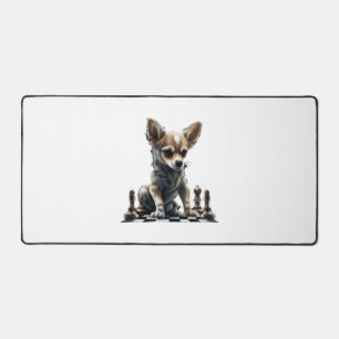 Chihuahua Schach-Spielerkönigin Schreibtischunterlage