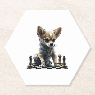 Chihuahua Schach-Spielerkönigin Untersetzer