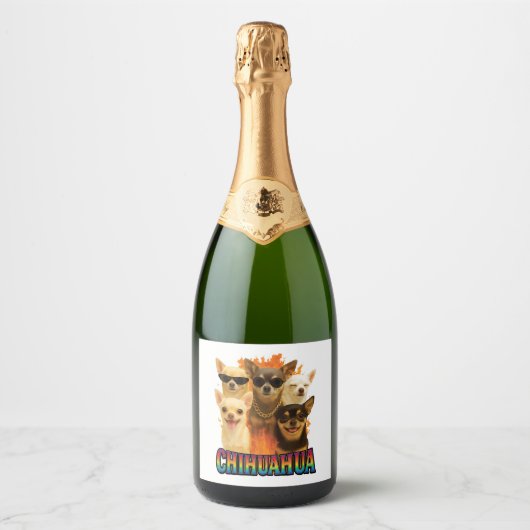 Chihuahua schaumweinetikett (Vorderseite)