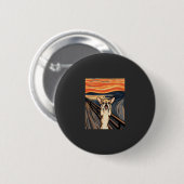 Chihuahua-Schrei-Expressionist-Hundekunst_1 Button (Vorne & Hinten)