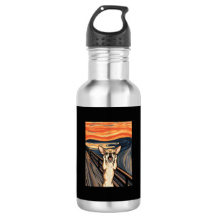 Chihuahua-Schrei-Expressionist-Hundekunst_1 Edelstahlflasche