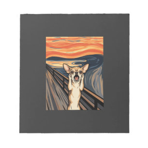 Chihuahua-Schrei-Expressionist-Hundekunst_1 Notizblock
