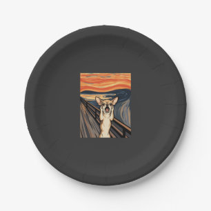 Chihuahua-Schrei-Expressionist-Hundekunst_1 Pappteller