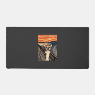 Chihuahua-Schrei-Expressionist-Hundekunst_1 Schreibtischunterlage
