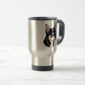 Chihuahua-Schwarzes u. TAN-Reise-Tasse Reisebecher (VorderseiteRechts)