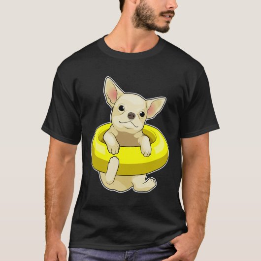 Chihuahua Schwimmbad Lifebuoy T-Shirt (Vorderseite)