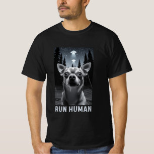 Chihuahua-Selfie-UFO Lustiges Skuriles Design T-Shirt
