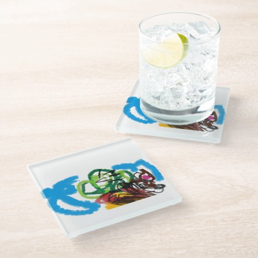 Chihuahua-Set Glasuntersetzer (Schrägansicht)