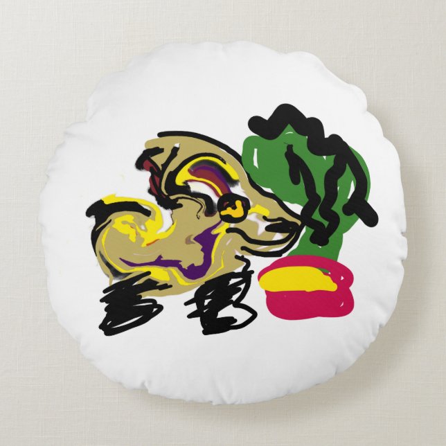 Chihuahua set rundes kissen (Vorderseite)