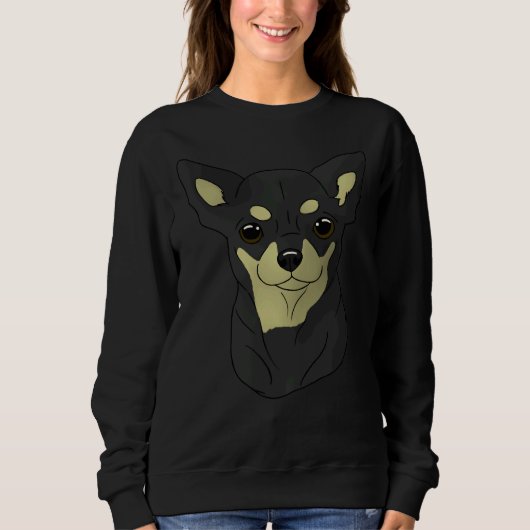 Chihuahua sh Black and Tan Sweatshirt (Vorderseite)