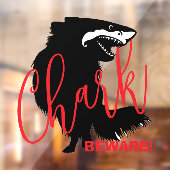 Chihuahua + Shark = Chark - BEWARE! Fensteraufkleber (Blatt 2)