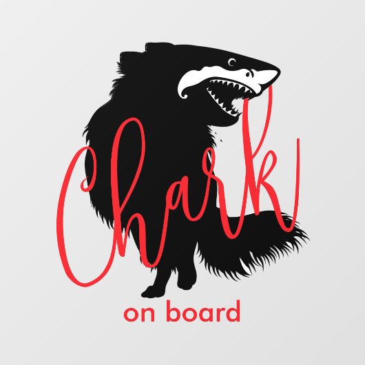 Chihuahua + Shark = Chark - Chark an Bord Fensteraufkleber (Blatt)