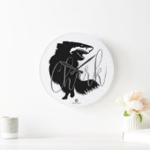 Chihuahua + Shark = Chark Große Wanduhr (Zuhause)