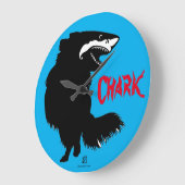 Chihuahua + Shark = Chark Große Wanduhr (Winkel)