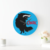 Chihuahua + Shark = Chark Große Wanduhr (Zuhause)