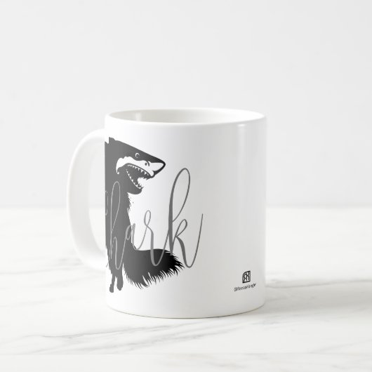 Chihuahua + Shark = Chark Kaffeetasse (Vorderseite Links)