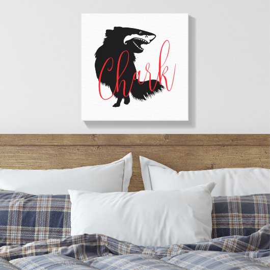 Chihuahua + Shark = Chark Leinwanddruck (Insitu (Schlafzimmer))