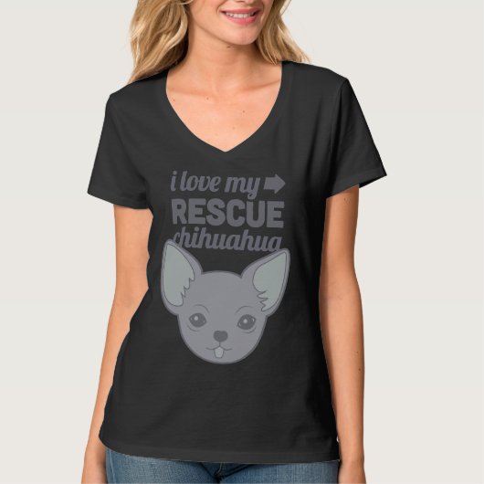 Chihuahua Shelter Hund Liebe T-Shirt (Vorderseite)