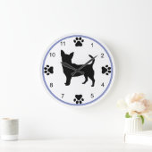Chihuahua-Silhouette Große Wanduhr (Zuhause)