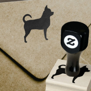 Chihuahua-Silhouette Gummistempel