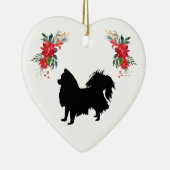 Chihuahua Silhouette Holiday Keramik Ornament (Rechts)