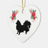Chihuahua Silhouette Holiday Keramik Ornament (Links)