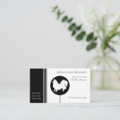 Chihuahua-Silhouette Moderne Schwarz-weiße Visitenkarte (Stehend Vorderseite)