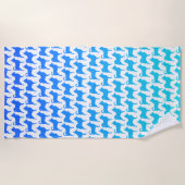 Chihuahua Silhouette Pattern Strandtuch (Vorderseite)