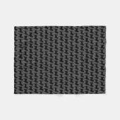 Chihuahua-Silhouetten schwarz und graues Muster Fleecedecke (Vorderseite (Horizontal))