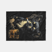 Chihuahua Smoking Cigarette Whisky Lover Funny Dog Fleecedecke (Vorderseite (Horizontal))
