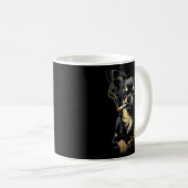 Chihuahua Smoking Cigarette Whisky Lover Funny Dog Kaffeetasse (VorderseiteRechts)