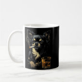 Chihuahua Smoking Cigarette Whisky Lover Funny Dog Kaffeetasse (Links)