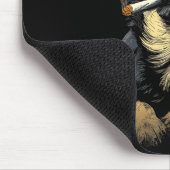 Chihuahua Smoking Cigarette Whisky Lover Funny Dog Mousepad (Ecke)
