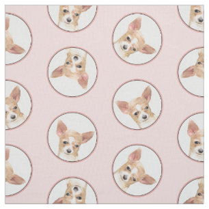 Chihuahua Smooth Coat Malerei Original Hunde Kunst Stoff
